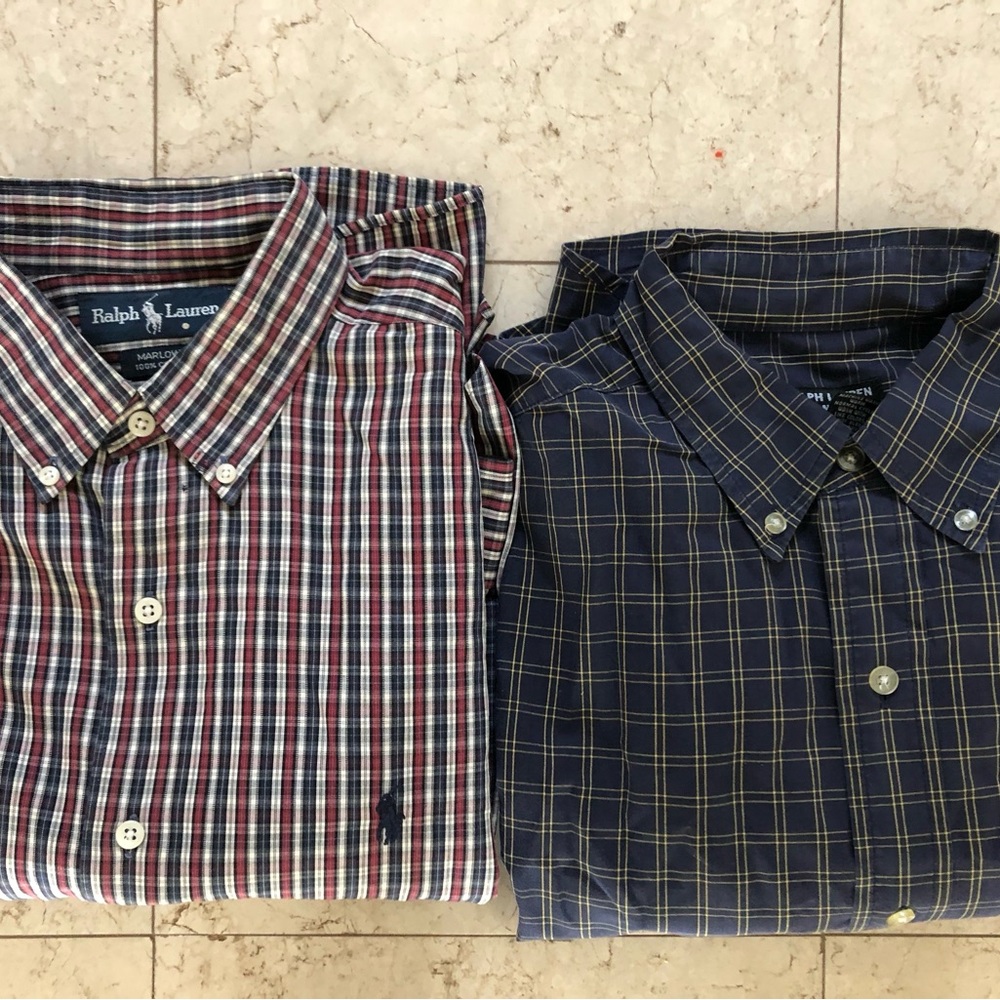 2 RALPH LAUREN Men’s Shirts-Medium